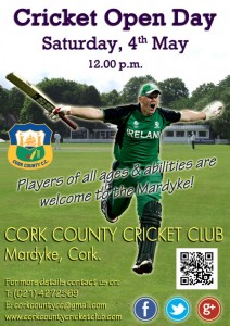 Cork Cricket Open Day at the Mardyke - Saturday 4th May