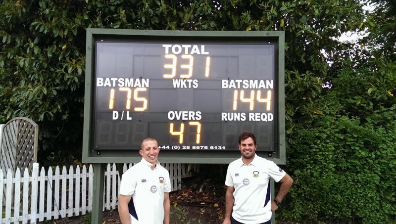 Ross Durity & Stephan Grobler following their 331 first wicket partnership_002