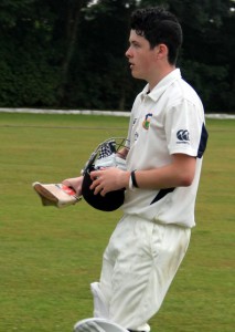 Aidan Kelleher leaves the field following his unbeaten 92