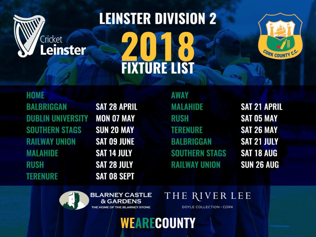 2018 Leinster Division 2 Fixtures