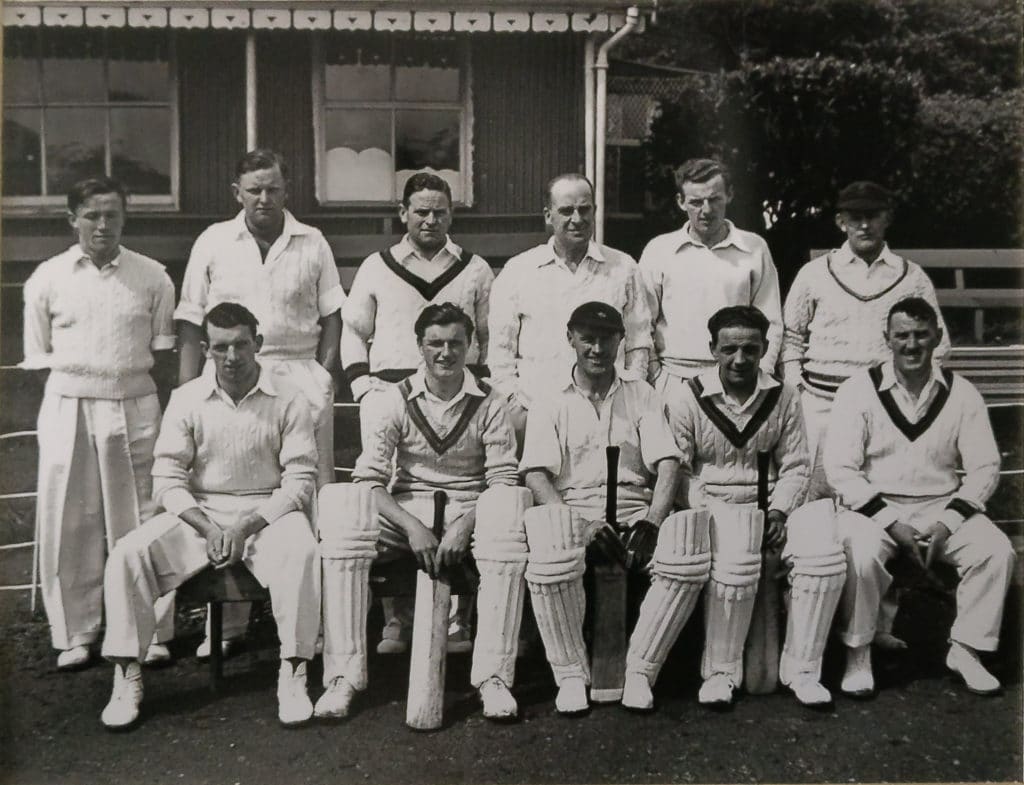 Noel Cantwell pictured with the Munster Cricket side at the Mardyke on 25th May 1951