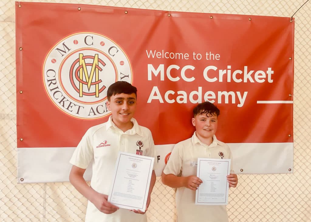 Eshan O'Sullivan & Harry Egerton at the MCC Academy