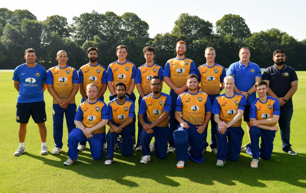 25 August 2019; Cork County team prior to the All-Ireland T20 Cricket Semi-final match between Cork County and Malahide at Stormont in Belfast. Photo by Seb Daly/Sportsfile